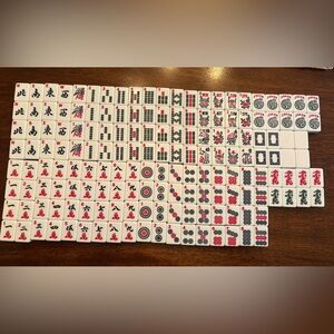 Mahjong Tile Set - White 166 tiles
